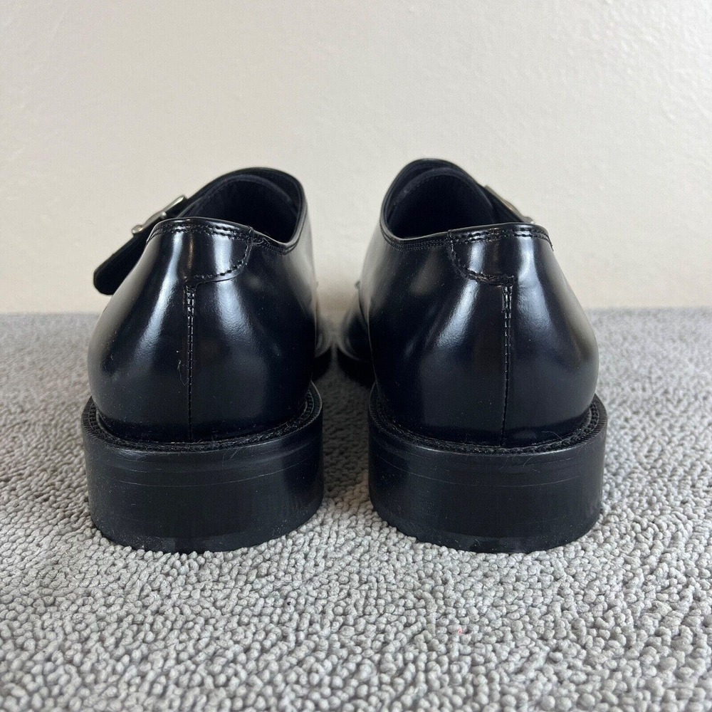 Mercanti Fiorentini Monk Strap Slip On Black Leather Dress Shoes Men's Size 12 - Picture 4 of 11